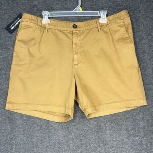 Bear Bottom Shorts Mens 2XL Khaki Stretch Elastic Waist Chino 5.5" Inseam